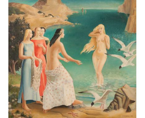 *KATHLEEN MURIEL SCALE (MURIEL HARDING-NEWMAN) (1913-2006) 'Venus greeted by the Seasons' signed "K. M. Scale, 1937" lower ri