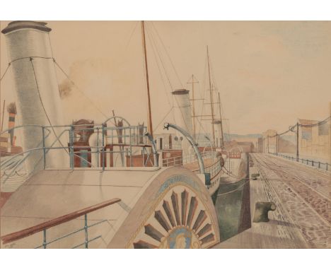 *JOHN NORTHCOTE NASH (1893-1977) 'Britannia in Winter Quarters' signed and dated 1938 lower left, watercolour, 38cm x 55cmExh