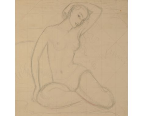 *KATHLEEN MURIEL SCALE (MURIEL HARDING-NEWMAN) (1913-2006) 'Sketch for Water Nymph' 1967, pencil on paper, 76cm x 75cmFramed 