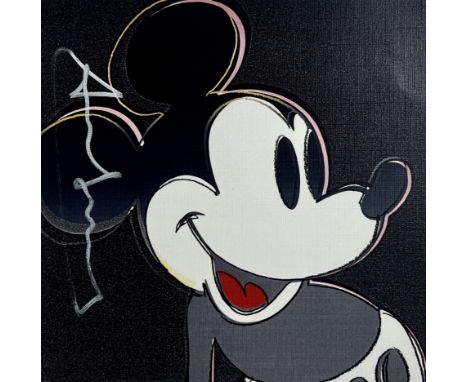 Andy Warhol. "Mickeys Mouse" from the Myths series. Color silkscreen on paper. Signed "Andy Warhol" in white marker on the le