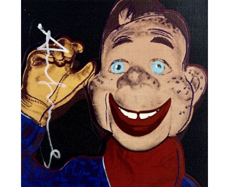 Andy Warhol. â€œHowdy Doodyâ€ from the Myths series. Color silkscreen on paper. Signed "Andy Warhol" in marker lower right. H