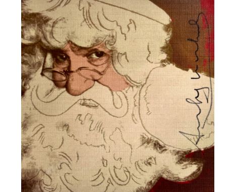 Andy Warhol. "Santa Claus" from the Myths series. Color silkscreen on paper. Signed "Andy Warhol" in black marker on the righ