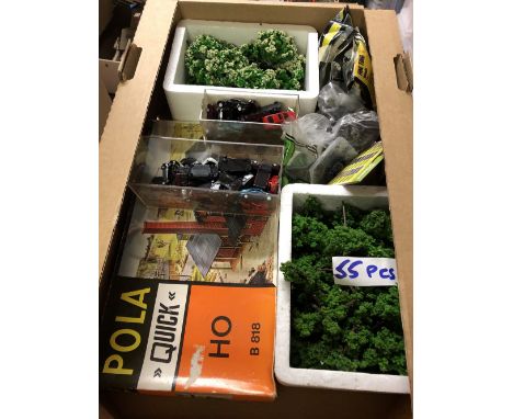 OO Gauge Trees and Scale Cars with a Boxed Pola HO Building Kit