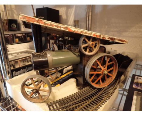 Mamod TE1 traction engine live steam with steering rod and burner