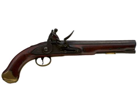 9.25inch barrel signed DAVIDSON and dated 1802, further marked with the EIC heart-shaped motif, flat lock with ring neck cock