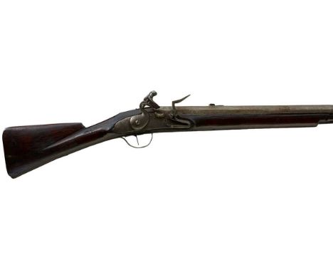 68.75inch sighted barrel, border and scroll engraved bevelled lock signed R. BROOKE, half stocked with plain iron mounts, woo