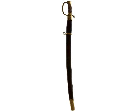 87cm curved blade dated 1889 and with Russian Ordnance issue stamps including Zlatoust Arms Factory, retaining most of its or