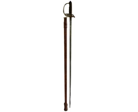 81cm blade by Wilkinson, serial no. for 1914-17, etched with scrolling foliage, crowned GVR cypher and regimental badge, owne