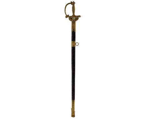 76.5cm plated fullered blade etched with scrolling foliage and the Rail Service badge, the forte stamped W. KRALKA LIN7 and w