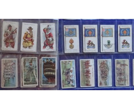 Cigarette cards, Military selection, over 230 cards in part sets including Players Arms & Armour 33 cards, Life On Board a Ma