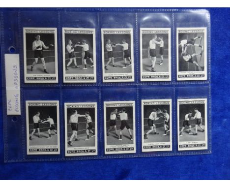 Cigarette cards, Cope Boxing Lessons, set 25 cards (vg)