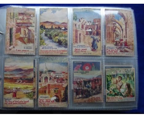 Trade cards, mixture in modern album, including Religious cards, Newspaper Cut Outs of "Our Hall of Fame" series (22 includin