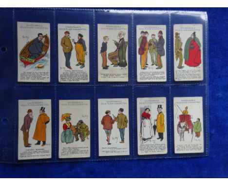 Cigarette cards, Churchman Phil May Sketches, set 50 cards all Churchman Gold Flake Captions on fronts of cards ( mixed major