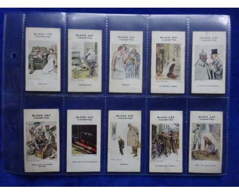 Cigarette cards, Carreras Raemakers War Cartoons (Black Cat Fronts), set 140 cards (majority gd a few fair)