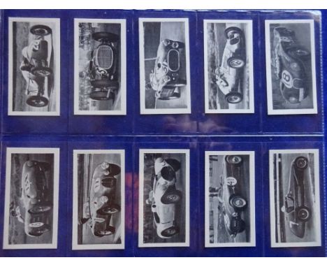 Trade  cards, Kane Modern Racing cars, set 50 cards including Juan Manuel Fangio (vg)