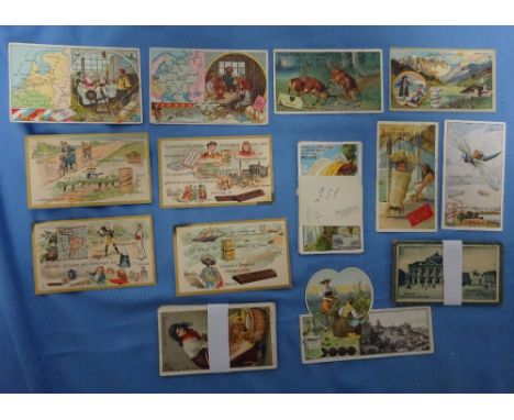 Trade cards, Suchard, 47 cards, 2 complete sets of 12 cards series 251 & 252 , part set of 12 Views cards, plus 11 cards from