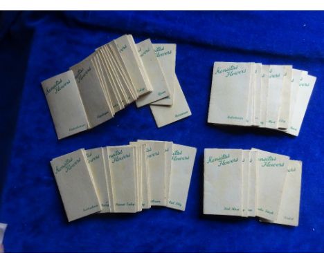Cigarette card silks, J Wix Kensitas Flowers 1st series (small size printed folder back), set 60 cards (all with original car