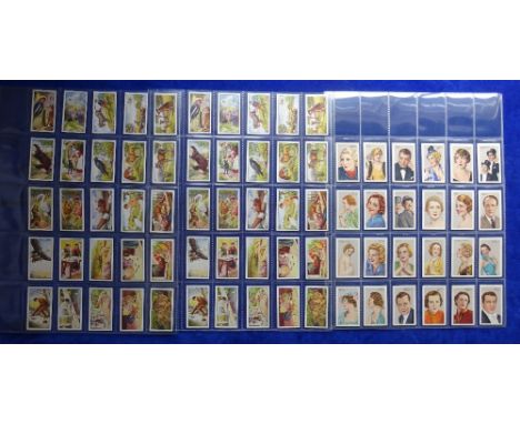 Cigarette cards, Gallaher, 3 sets, Aesops Fables (series of 25 and 50 versions), Stars of Screen & Stage Brown back (gen gd/v