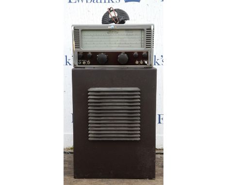 Marconi radio receiver and an amplifier/speaker Provenance: From the estate of Peter Lepine-Smith. Peter was an accomplished 