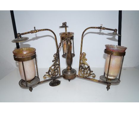 Hanging ceiling light with glassform style shades