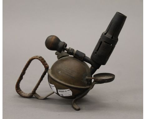 A rare Swedish blow lamp, 'The Rapid'. 16 cm high.