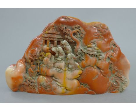A model of a Chinese boulder carving. 26 cm wide.
