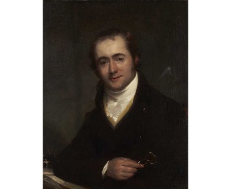 With inscription verso, oil on canvas, and a companion by the same hand 'A man's portrait in profile' (2)76cm x 61cm (30in x 