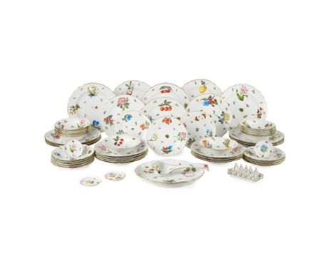 comprising twelve covered soup cups and stands, twelve dinner plates 25.5cm diam., twelve breakfast plates 22.5cm diam., twel