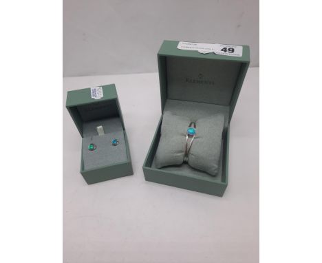 ELEMENTS SILVER OPAL BRACELET &amp; OPAL EARRINGS