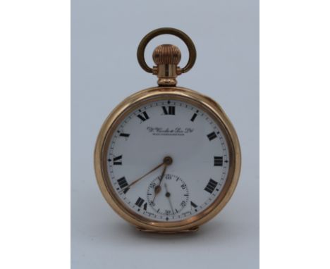 W Cooke and Son Ltd, Wolverhampton Swiss made pocket watch. Dennison case Mvt: 5209001, case : 619100, working order