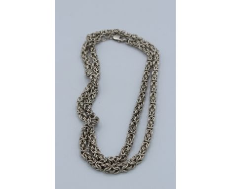 A sterling silver figaro chain, 50gm