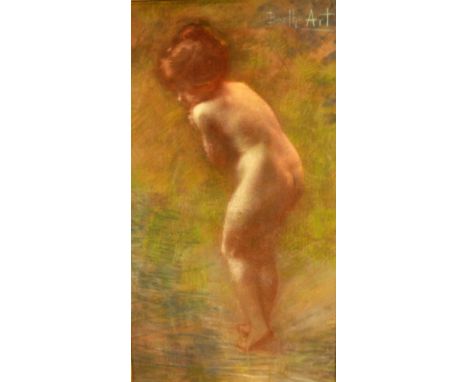 BERTHE ARTAn Art Deco period pastel portrait, nude, framed. (137cm x 74cm)
Condition: good