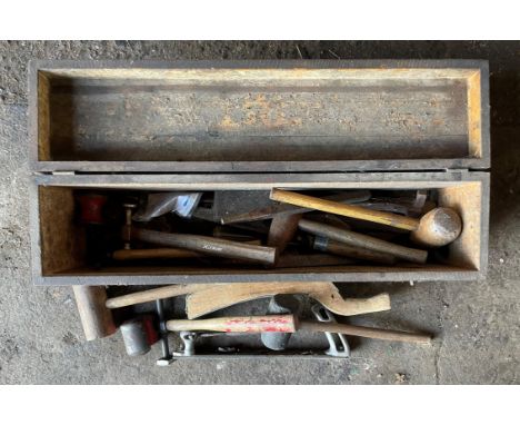 Assortment of essential tools including hammers, dollies and filesMobile body repair kit in substantial boxClick here for mor