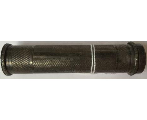 Unusual engine turned silver, Birmingham 1940, Grisford & Norris pocket torch 