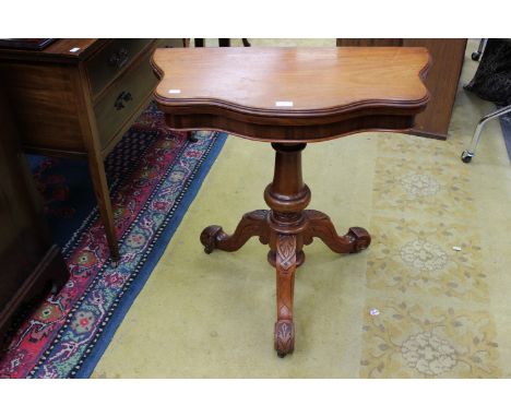 Late Victorian card table mahogany