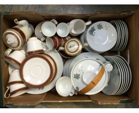 A quantity of Noritake dinnerware 'Wild Ivy' together with a Noritake 'Ruby Gold' coffee service and a Doulton 'Martinique' p