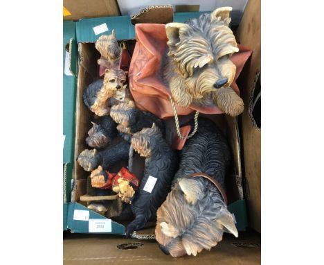'Leonardo' ceramic and resin models of Yorkshire Terriers (11) 