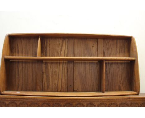 Ercol light elm wall hanging bookshelf