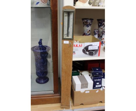 A Davis and Son, oak cased stick thermometer, early 20th Century