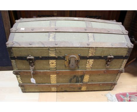 A hessian lined trunk 