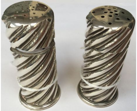 S. Mordan silver salt and pepper, London 1894