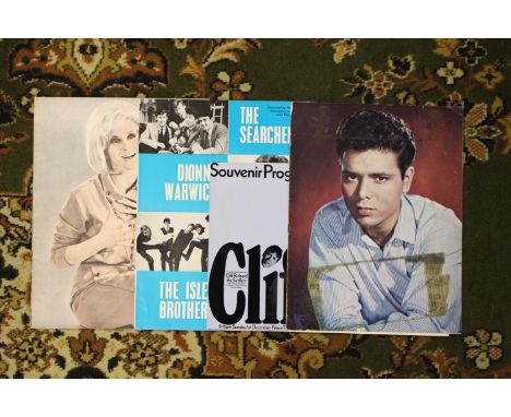 Four Tour Programmes 60s, Cliff Richard, Searchers, Zombies, Isley Brothers, Dionne Warwick, Dusty Springfield, Brian Poole, 