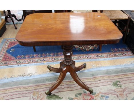 Victorian mahogany square tilt top table