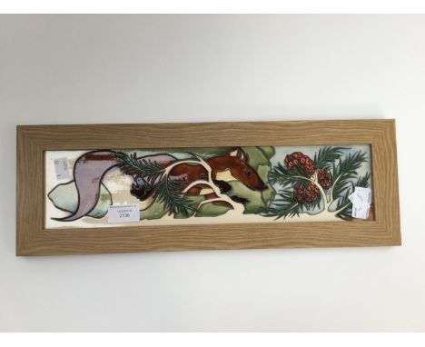 A Moorcroft limited edition 8/100 framed wall plaque designed by and signed Vicki Lovatt, first quality measuring approx 42.5