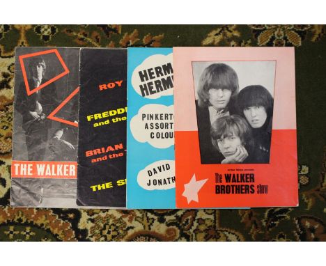 Four Tour Programmes 60s Walker Brothers with Ivy League, Roy Orbison with Freddie and Brian Poole, Searchers, Dave, Dee, Doz