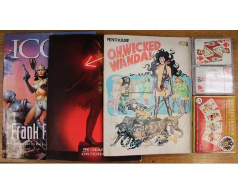 Erotica - ~Penthouse - on Wicked Wanda, Pipe dreams by John Thornton and Icon a retrospective by the Grand Master of Fantasti