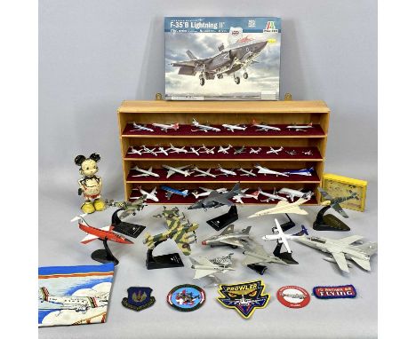 CORGI DIECAST &amp; OTHER MODEL AIRPLANE COLLECTION, Marx clockwork Mickey Mouse figurine, vintage RJ London motorist puzzle 