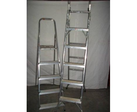 2 Aluminium step ladders.