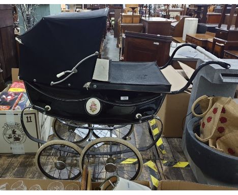 Vintage Silver Cross carriage-style pram supplied by Arch Jones of Barnstaple 