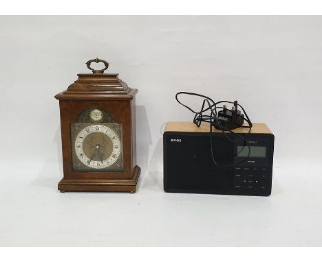 Modern 18th century style bracket clock, the dial inscribed 'Tempus Fugit', with Roman numerals, the spandrells with winged p